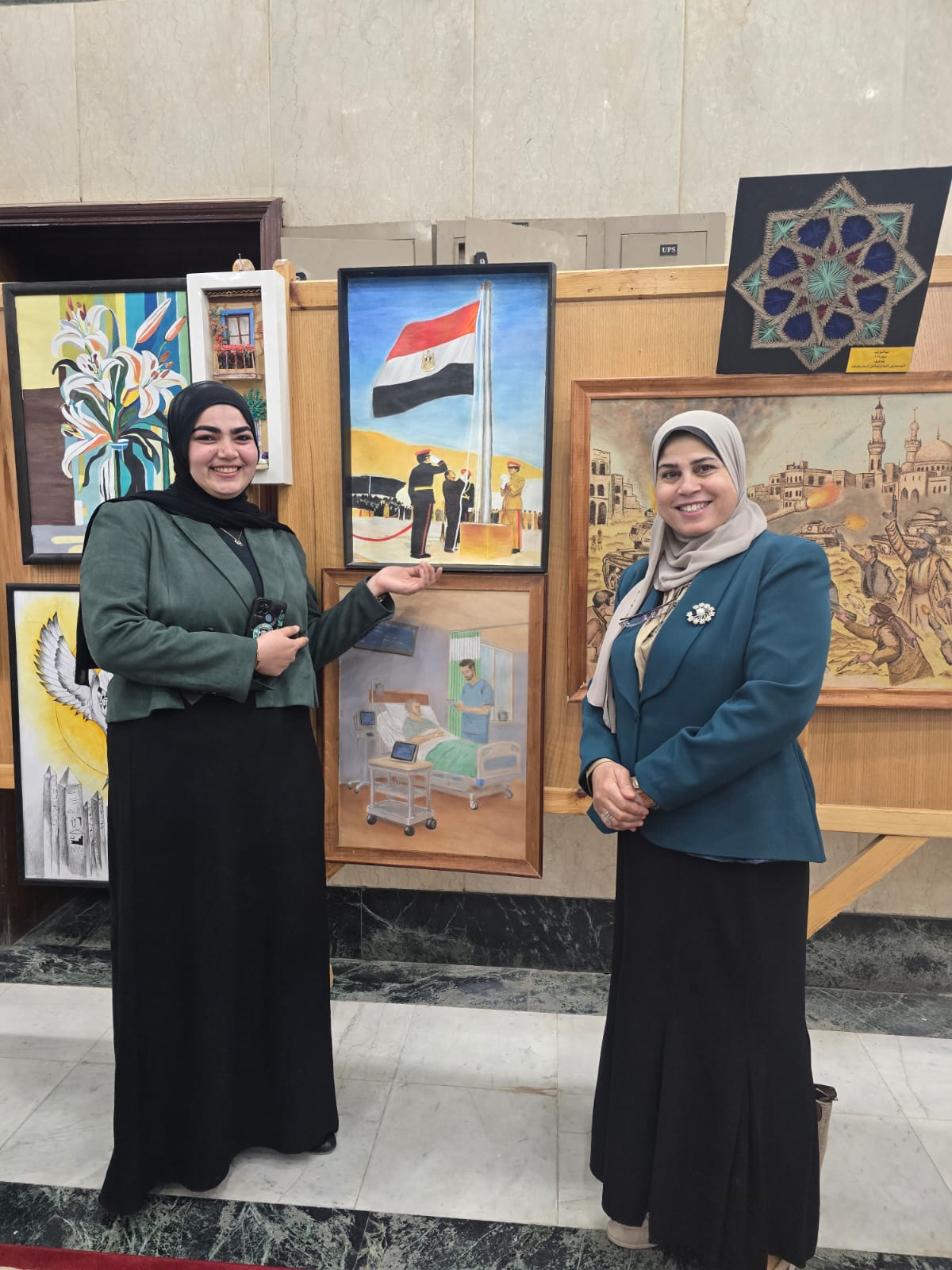 مشاركة كلية التمريض جامعة طنطا فى المعرض الفني السنوي لطلاب مركز الفنون التشكيلية  